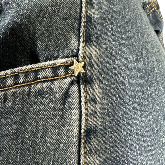 Bubblegum Y2K Denim Jean Maxi Skirt Sz 7/8 Grunge Punk Side Slits USA Made - Picture 3 of 6